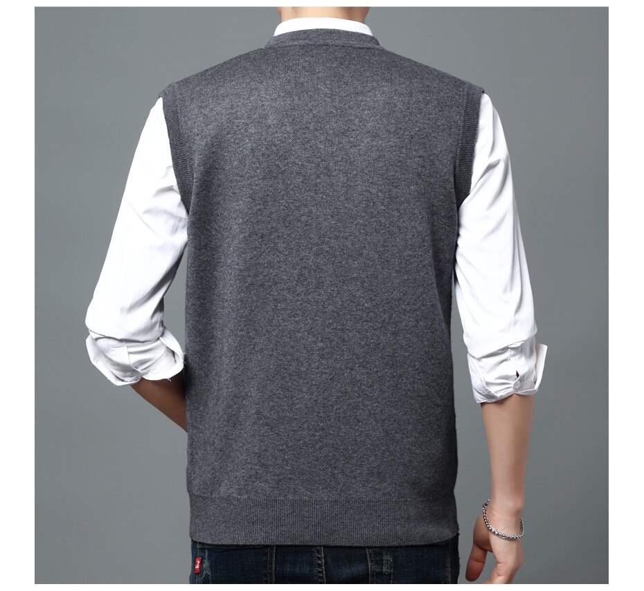 ICEbear 2021 Fall Men's Cardigan Sweater Vest Fashion Casual Men's Clothing High Quality Men's Clothing 2106