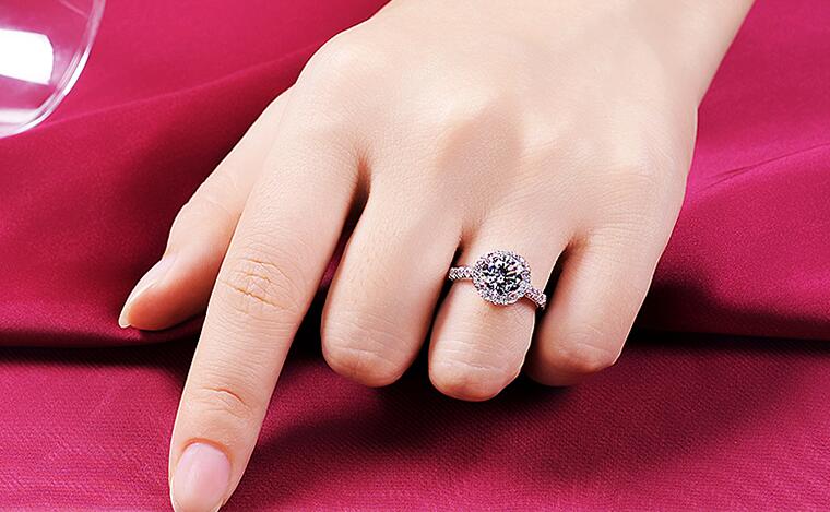 Free Get Earrings CZ Zircon Engagement Ring Fine Jewelry White Gold Color Tibetan Silver Ring Wedding Band for Women