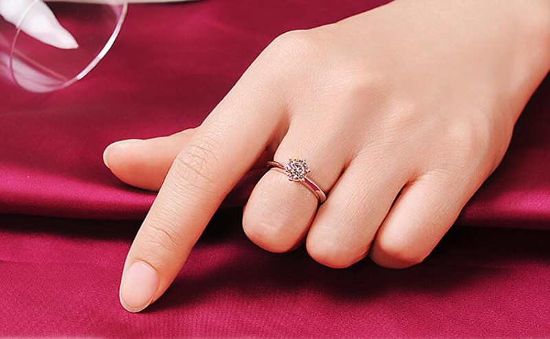 Free Get Earrings CZ Zircon Engagement Ring Fine Jewelry White Gold Color Tibetan Silver Ring Wedding Band for Women