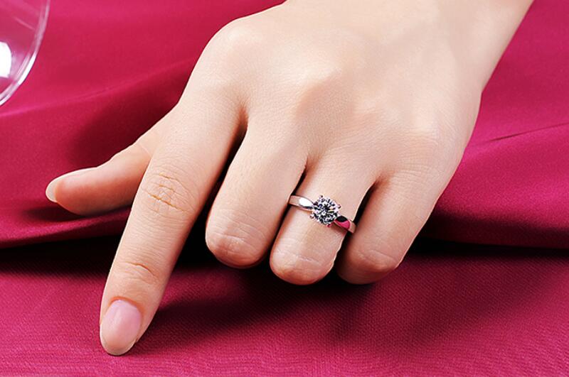 Free Get Earrings CZ Zircon Engagement Ring Fine Jewelry White Gold Color Tibetan Silver Ring Wedding Band for Women