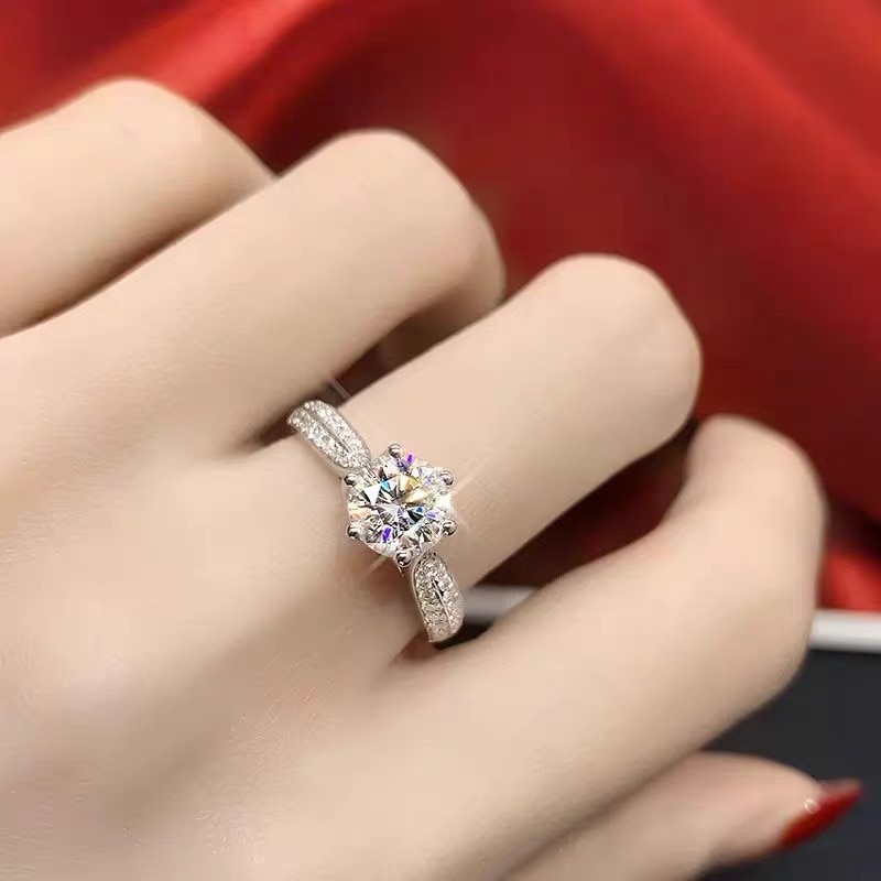 Free Get Earrings CZ Zircon Engagement Ring Fine Jewelry White Gold Color Tibetan Silver Ring Wedding Band for Women