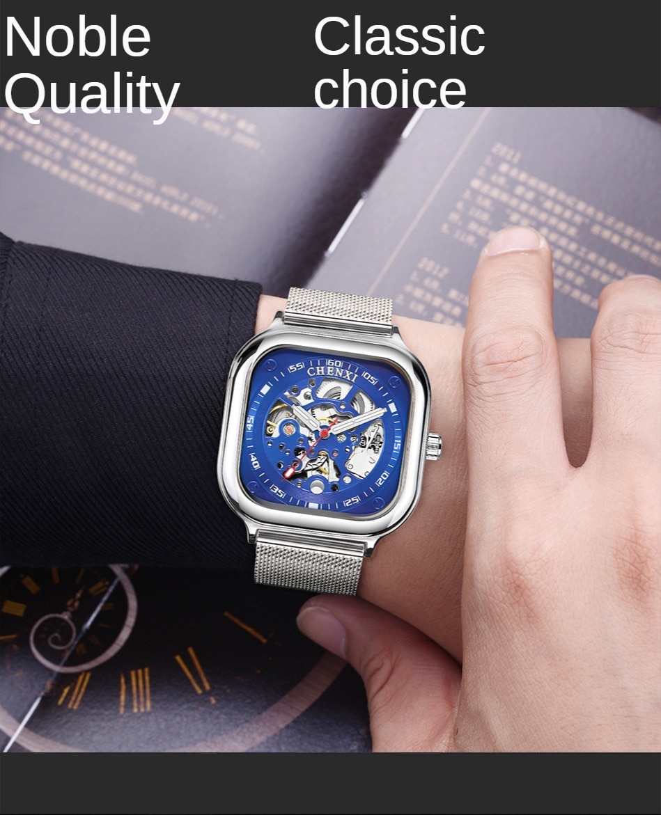 Automatic Mechanical Watch Men's Waterproof Hollow Mechanical Watch Luminous Hour Hand