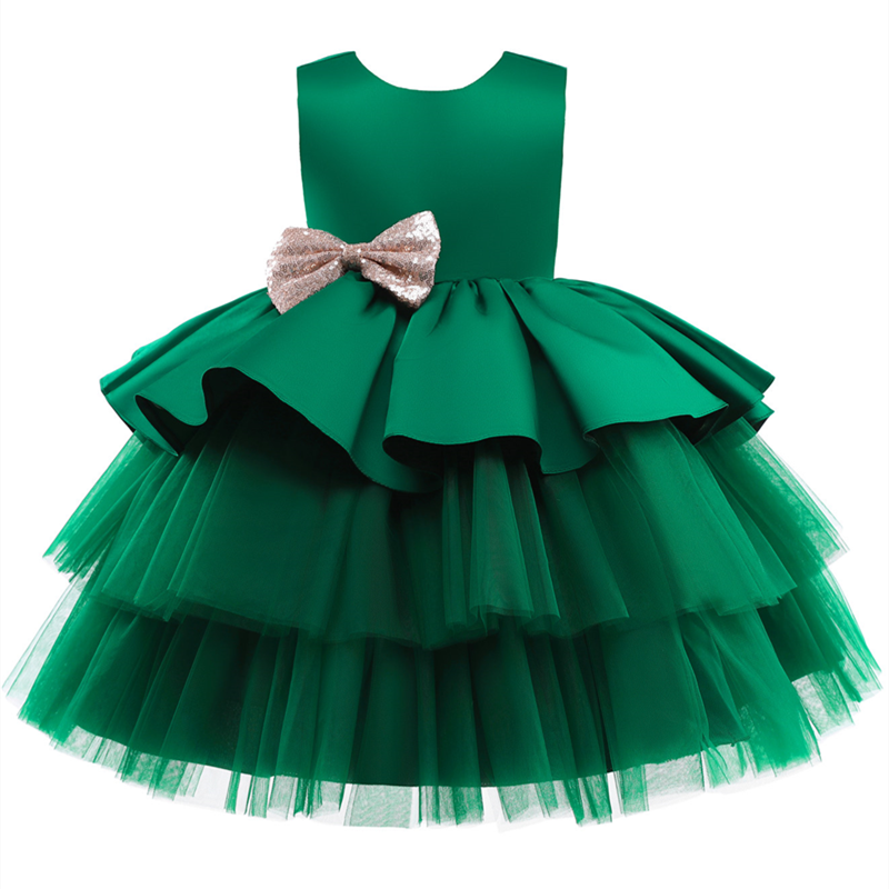 Toddler  Baby Girl Dress  Big Bow Baptism Dress for Girls First Year Birthday Party Wedding Dress Baby Clothes Tutu Fluffy Gown