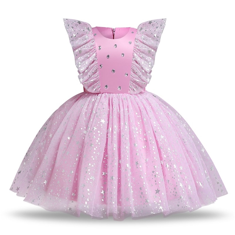 Toddler  Baby Girl Dress  Big Bow Baptism Dress for Girls First Year Birthday Party Wedding Dress Baby Clothes Tutu Fluffy Gown